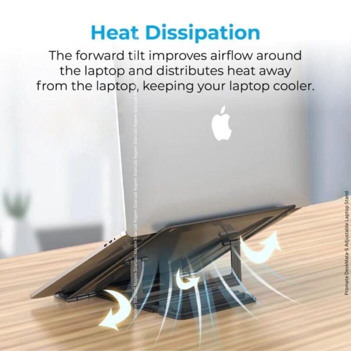 Promate DeskMate-5 Adjustable Laptop Stand - Image 3