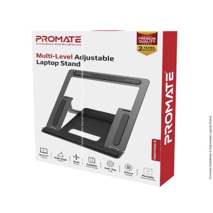 Promate DeskMate-5 Adjustable Laptop Stand - Image 5