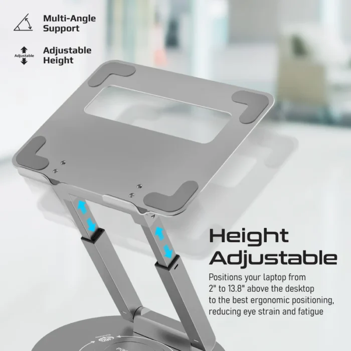 Promate DeskMate-6 Aluminium Laptop Stand - Image 3