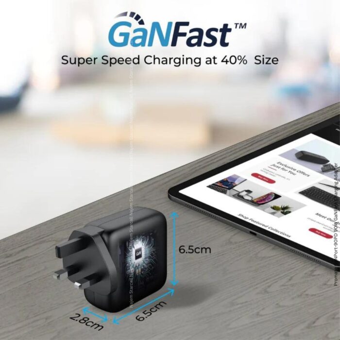 Promate GaNPort-90PD 90W GaNFast Charging Adapter - Image 5