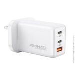 Promate GanPort 3 65PD 65W GaNFast Charging Adapter