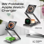 Promate LucidFold-Trio Ultra-Slim Transparent Foldable 15W MagSafe Charging Station - Image 5