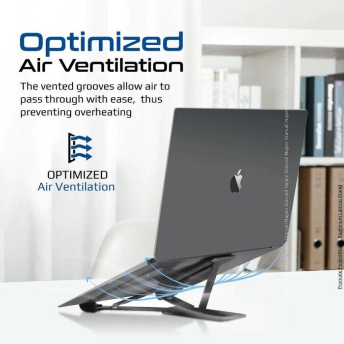 Promate PocketMount Aluminum Laptop Stand - Image 4