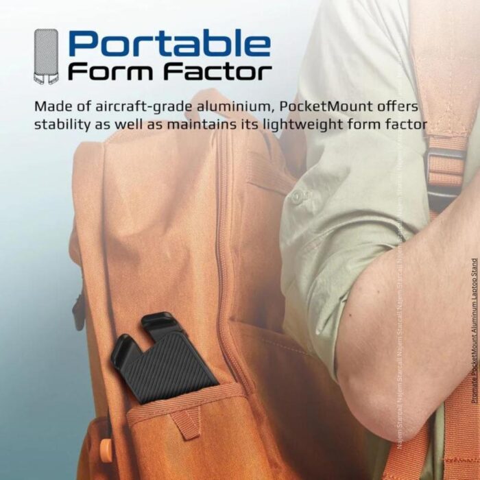 Promate PocketMount Aluminum Laptop Stand - Image 5