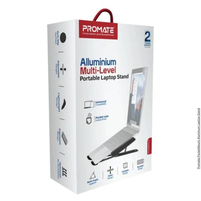 Promate PocketMount Aluminum Laptop Stand - Image 6