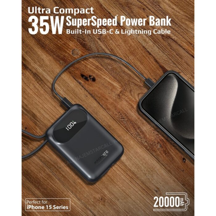 Promate PowerPod-20 Ultra Compact 35W 20000mAh - Image 4