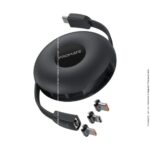 Promate Quiver 3 in 1 Retractable Magnetic Charging Cable