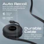 Promate Quiver 3 in 1 Retractable Magnetic Charging Cable - Image 2
