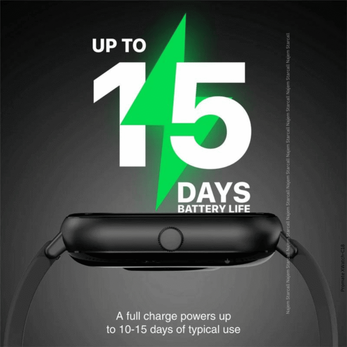 Promate XWatch-C18 Smartwatch with Wireless BT Calling - Image 6