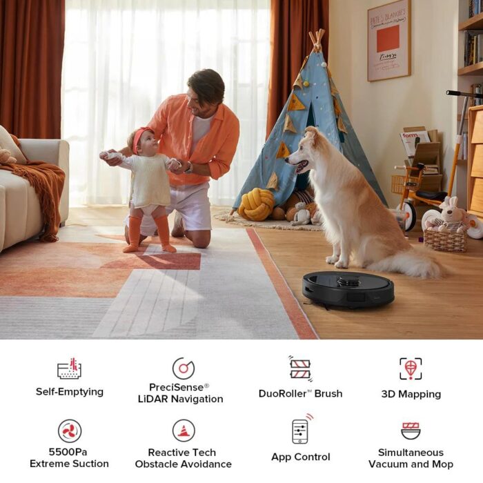 Roborock Q8 Max+ Robot Vacuum and Mop with Auto-Empty Dock - Image 2