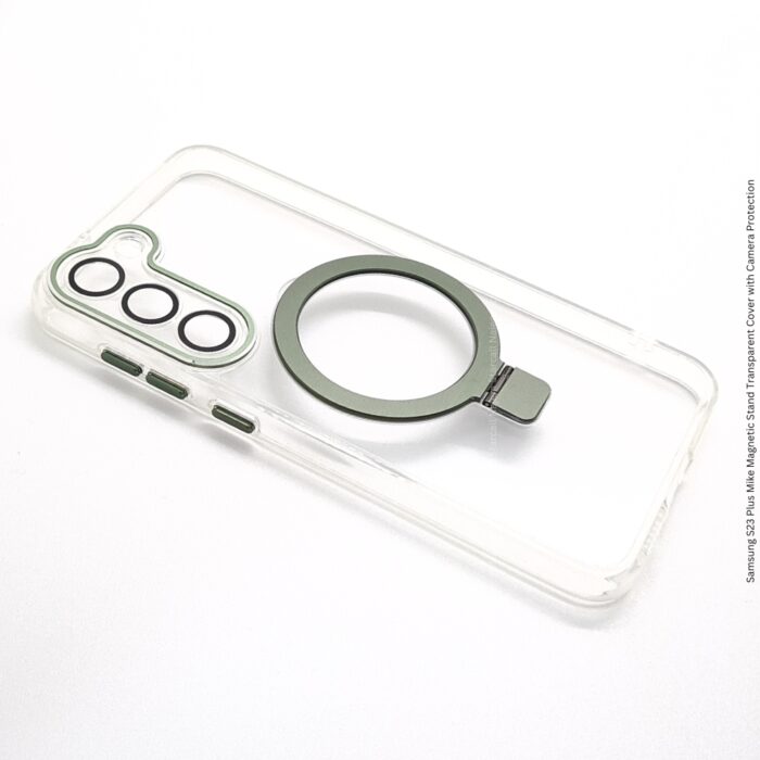 Samsung S23 Plus Mike Magnetic Stand Transparent Cover with Camera Protection - Image 3