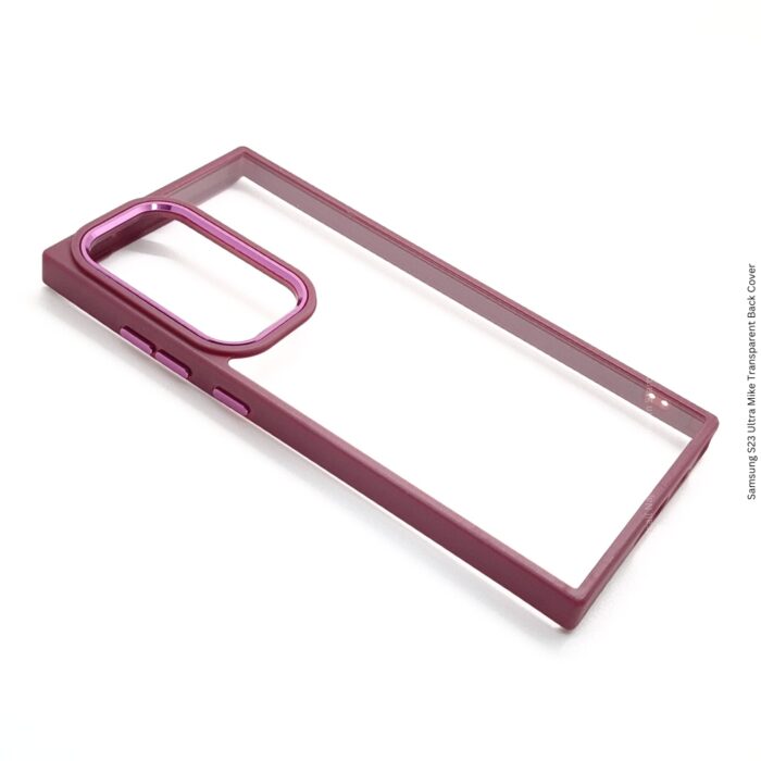 Samsung S23 Ultra Mike Transparent Back Cover with Colored Frame - Image 6