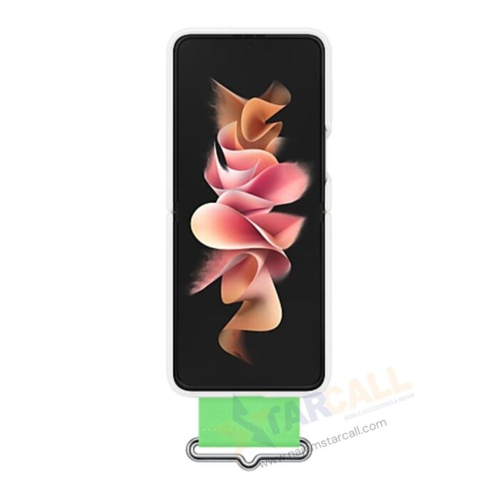 Samsung Z Flip 3 Silicone Cover with Strap - Image 3