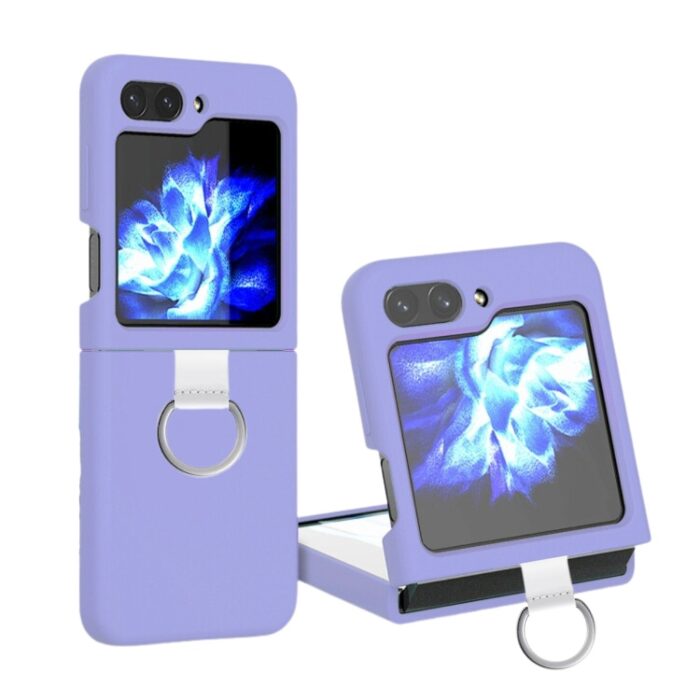 Silicone Cover With Ring for Samsung Z Flip 5 - Image 3