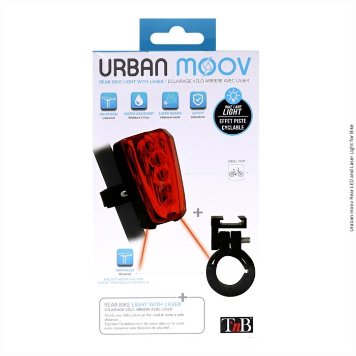 Uraban moov Rear LED and Laser Light for Bike - Image 4