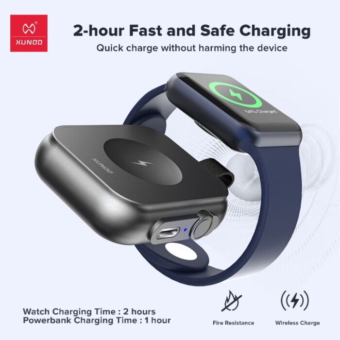 Xundd Magnetic Wireless Power bank for Apple Watch - Image 2