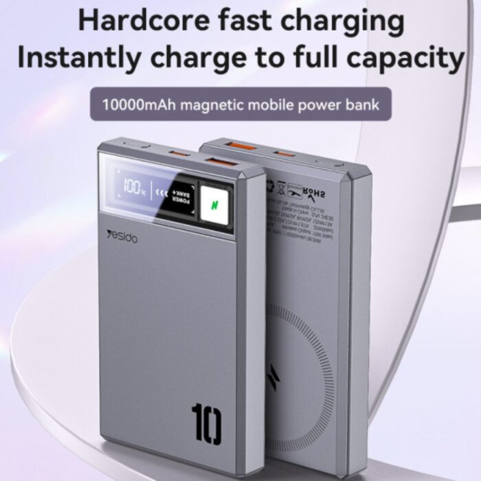 Yesido 10000mAh PD20W Magnetic Wireless Power Bank YP61 - Image 2
