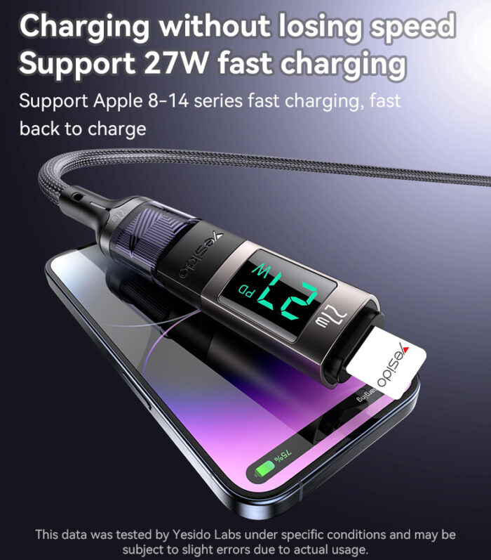 Yesido Lightning to USB-C Digital Adapter 27W GS25 - Image 5