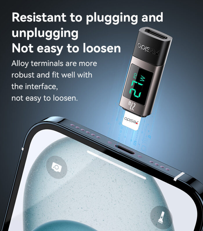 Yesido Lightning to USB-C Digital Adapter 27W GS25 - Image 8
