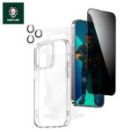 iPhone 14 Pro Max Green Lion 4 in 1 Privacy Protection Pack