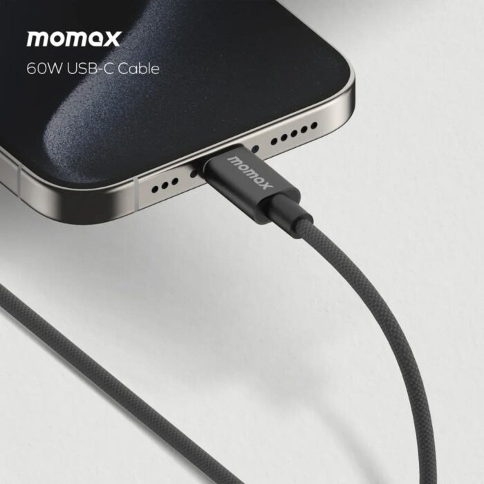 momax Elite USB-C to USB-C Braided Cable 60W 1.5m - Image 2