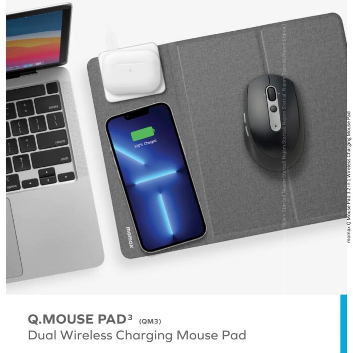 momax Q Mouse Pad 3 2 in 1 Wireless Charging Mouse Pad - Image 3