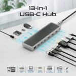 13 in 1 Promate 4K @ 60Hz Triple Display Multi-Port USB-C Docking Station