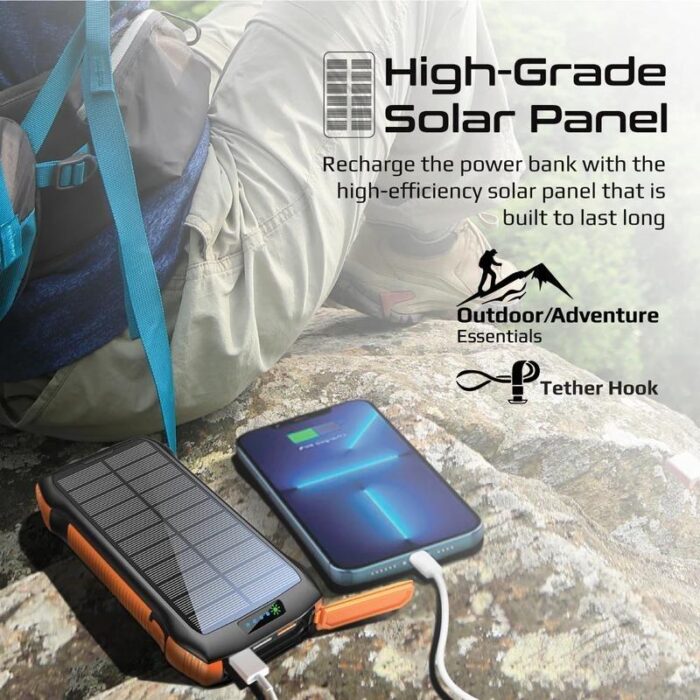 Promate Rugged EcoLight Solar Power Bank 20000mAh - Image 5