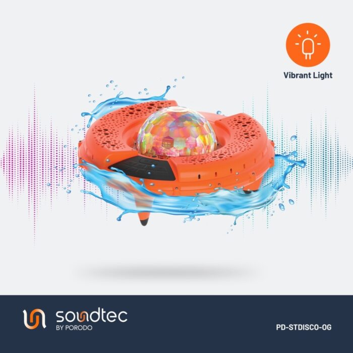 Porodo Soundtec Disco LED Light Floating Waterproof Speaker - Image 3