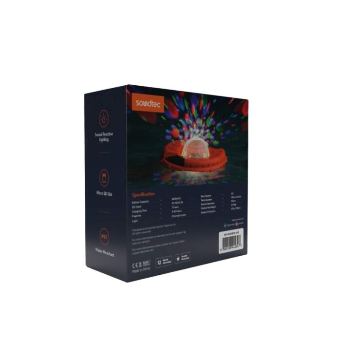 Porodo Soundtec Disco LED Light Floating Waterproof Speaker - Image 7