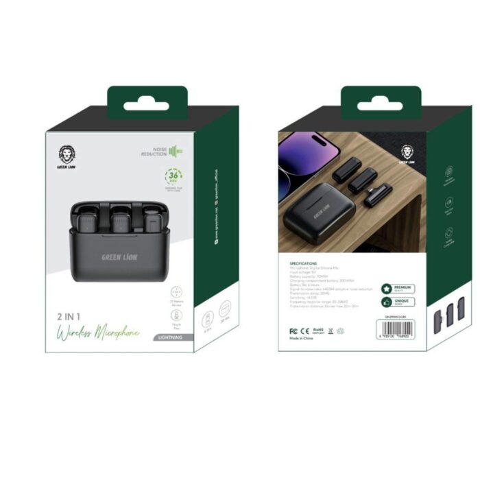 Green Lion 2 in 1 Wireless Microphone Lightning - Image 2