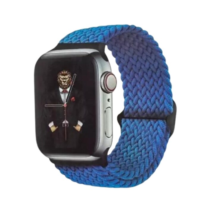Green Lion Braided Solo Loop Watch Strap - Image 2