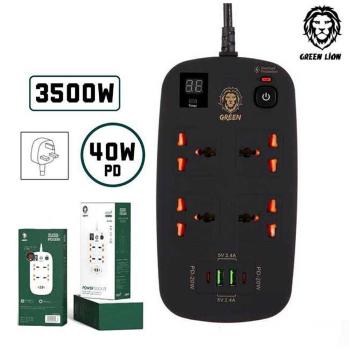 Green Lion Multiport Smart Power Socket 3500W - Image 2