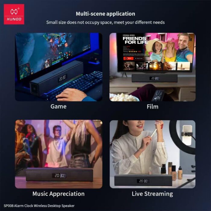 XUNDD SP008 Wireless Desktop Speaker With Clock - Image 5