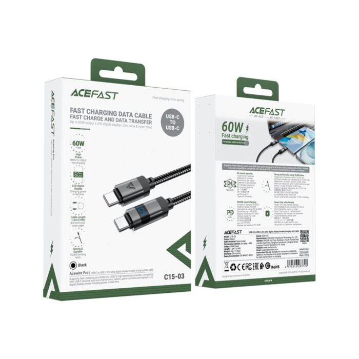 ACEFAST Charging Data Cable C15-03 USB-C to USB-C 60W - Image 6
