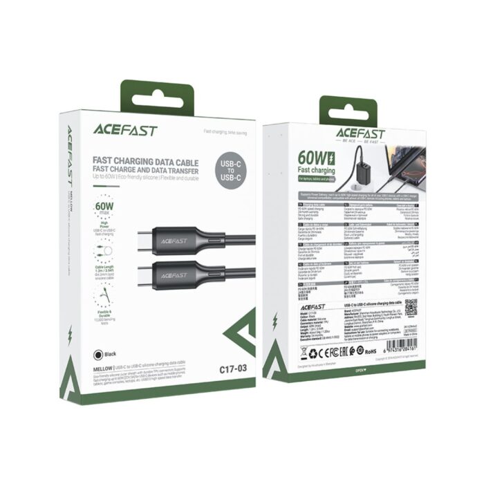 ACEFAST Charging Data Cable C17-03 USB-C to USB-C 60W - Image 6