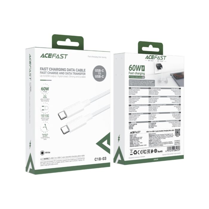 ACEFAST Charging Data Cable C18-03 USB-C to USB-C 60W - Image 6