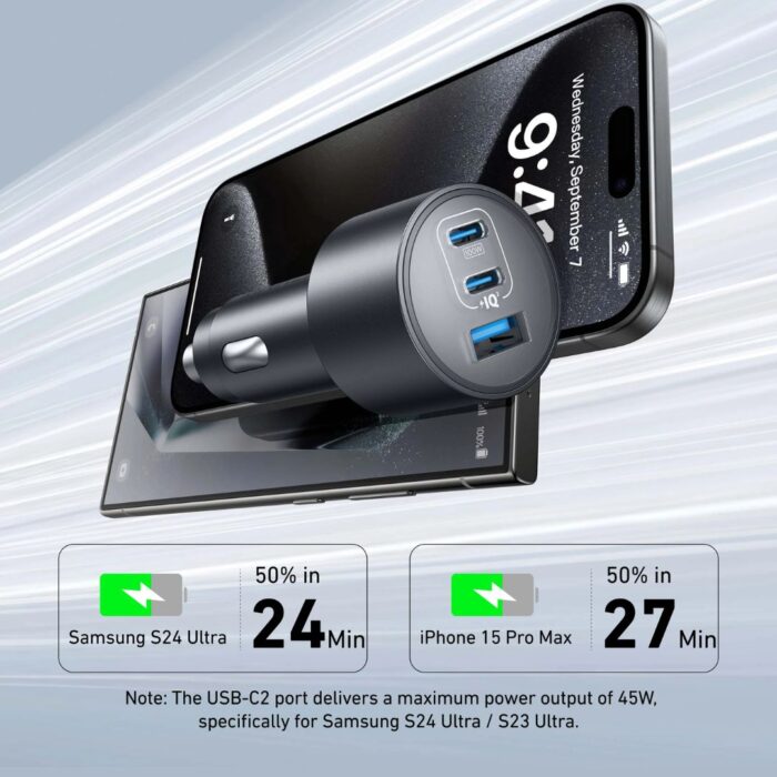 Anker Nano Car Charger (167.5W, 3 Ports) - Image 3