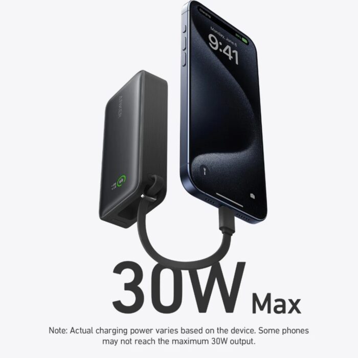 Anker Nano Power Bank (30W, Built-In USB-C Cable) - Image 5