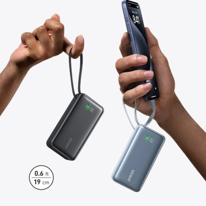 Anker Nano Power Bank (30W, Built-In USB-C Cable) - Image 4