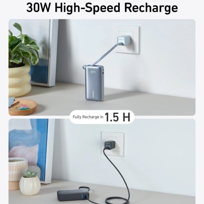 Anker Nano Power Bank (30W, Built-In USB-C Cable) - Image 2