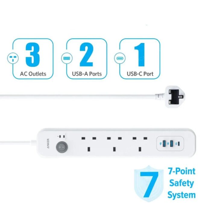 Anker PowerExtend USB-C 6 in 1 Power Strip - Image 3