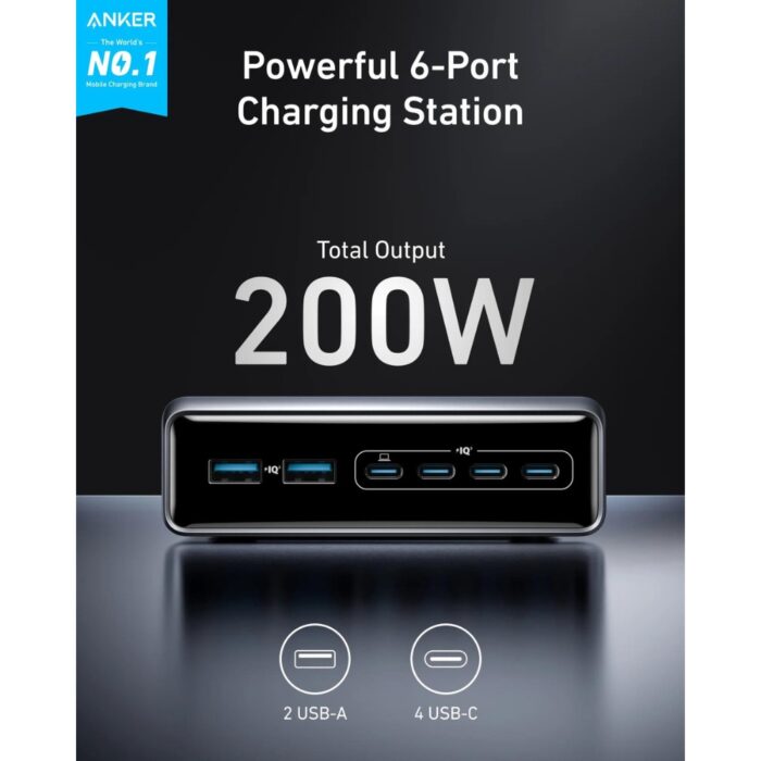 Anker Prime Charger 200W 6 Ports GaN - Image 2