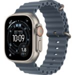 Apple Watch Ultra 3 Ocean Band Natural Titanium - Anchor Blue
