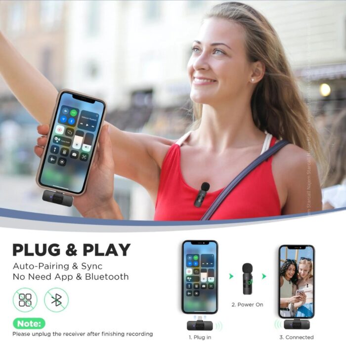 BOYA BY-V1 Wireless Lavalier Microphone for iPhone - Image 4
