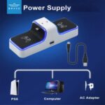 BRAVE Dual Charger Dock with Blue Light for PS5 Wireless Controller - Image 5