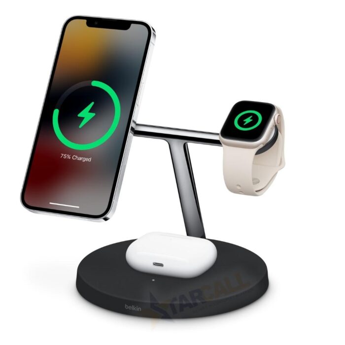 Belkin Boost Charge Pro 3 in 1 Wireless Charging Stand with MagSafe - Image 4