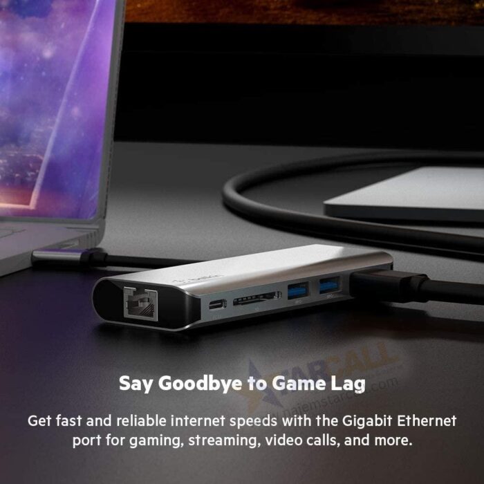Belkin USB-C Hub 6 in 1 MultiPort  Adapter - Image 4