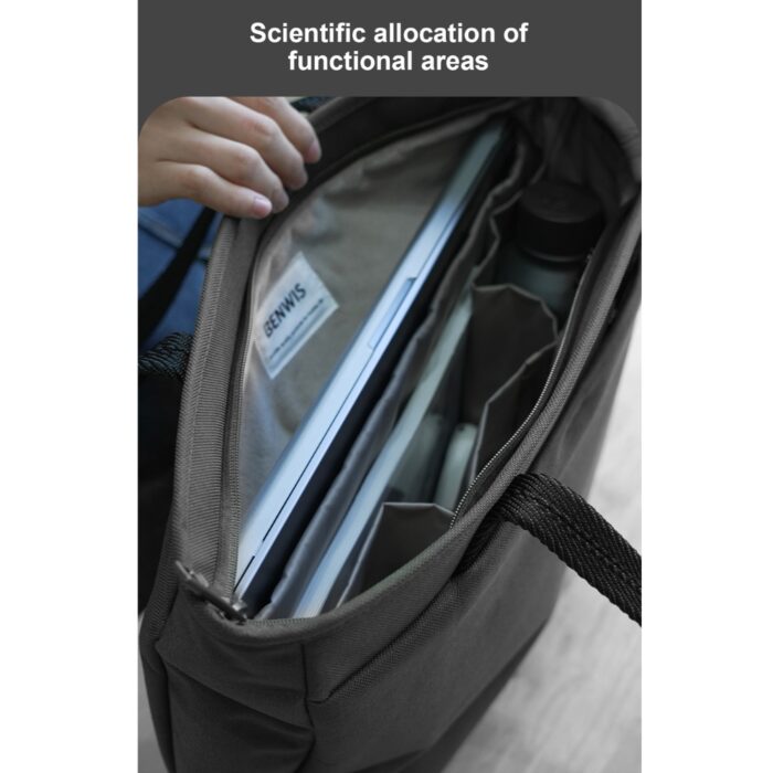 Benwis Laptop Tote Bag Black - Image 7