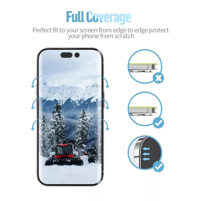 Blueo HD 3D Privacy Tempered Glass Screen Protector for iPhone 17 Pro Max / 16 pro max - Image 4